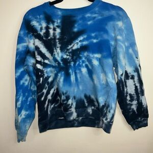 Blue Tie-Dye Boys Youth XL Sweater